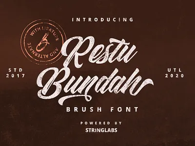 Restu Bundah - Retro Bold Script Font 80s bold calligraphy classic cursive groovy handdrawn handlettering hipster lettering retro script sporty typeface vintage