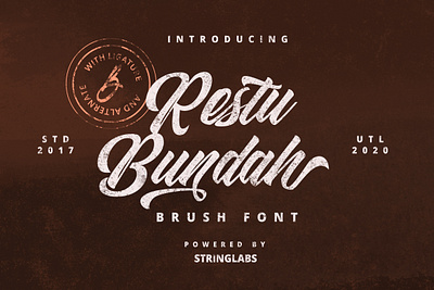 Restu Bundah - Retro Bold Script Font 80s bold calligraphy classic cursive groovy handdrawn handlettering hipster lettering retro script sporty typeface vintage
