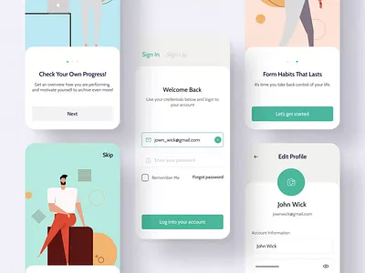 Mos App / Tracker animation app concept fashion figma fitness flat grid health minimal track tracker typography ui ux web
