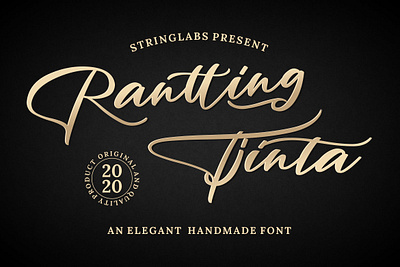 Rantting Tjinta - Handwritten Font calligraphy casual classy elegant feminime handdrawn handlettering handwritten ligature logotype luxury modern signature stylish whimsical