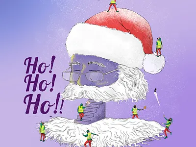 Ho ho ho alf art christmas comics draw illustraion ink photoshop santa snow wacom