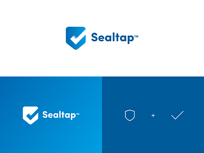 SealTap Logo 2 branding clean done files flat geometric identity illustration logo logotype minimal monogram s logo secure secured shield succes symbol truth typography