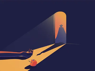 A dark tale of snow white arch illustration light murder random shadow snowwhite tale vector