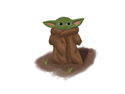 Baby Yoda baby yoda illustration mandalorian series star wars