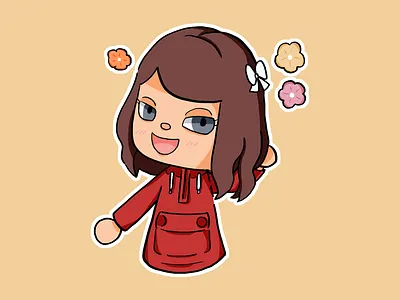 Pam's Icon acnh animal crossing chibi cute design drawing game gaming graphic design illustration illustrator kawaii minimal nintendo photoshop