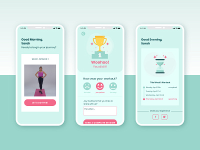 Fitness App Design app design app designer dailyui feedback figma figmadesign fitness health and fitness iphone app design ui uidesign uiux userexperience userinterface uxdesign visual design workout app