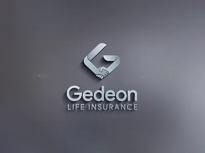 Gedeon Life Insurance Handshaking Logo Design branding creative design gedeon icon insurance life logo logodesign minimal typography