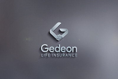 Gedeon Life Insurance Handshaking Logo Design branding creative design gedeon icon insurance life logo logodesign minimal typography