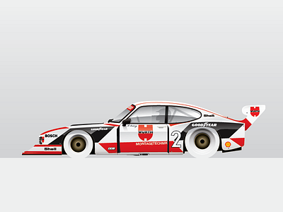 Zakspeed Capri auto automotive capri car ford illustration racecar