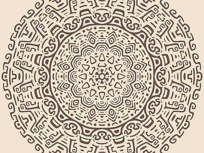 Radial Pattern #2 ancient concentric doodle flat illustration kaleidoscope mayan minimal pattern radial tribal vector