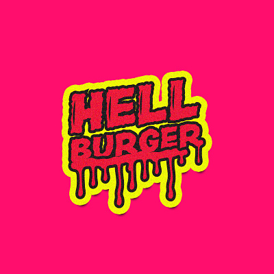 01. Hell Burger Co. Logo branding burger logo logodesign restaurant slime slimy sticker typography