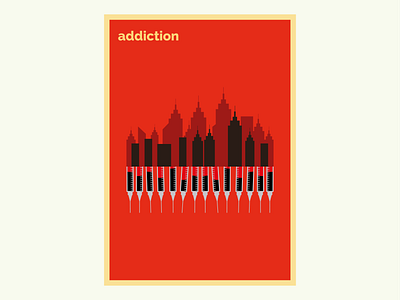 Addiction adobeillustator design illustration poster poster art poster design vector vector illustration