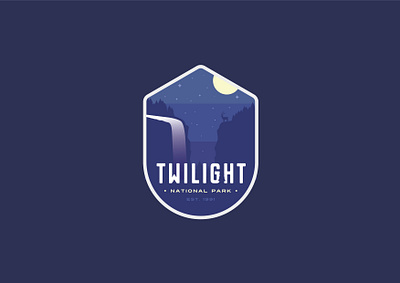 Twilight National Park badge dailylogochallenge illustration logo logodesign