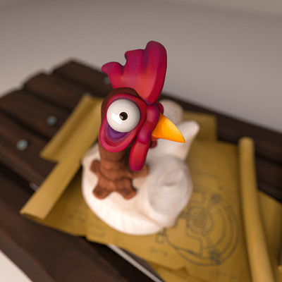 Chicken (WIP) 3d 3d animation 3d model animal arnold chicken digitalsculpting environment gameart gameasset gameready handpainted lowpoly maya modeling sculpted substancepainter zbrush