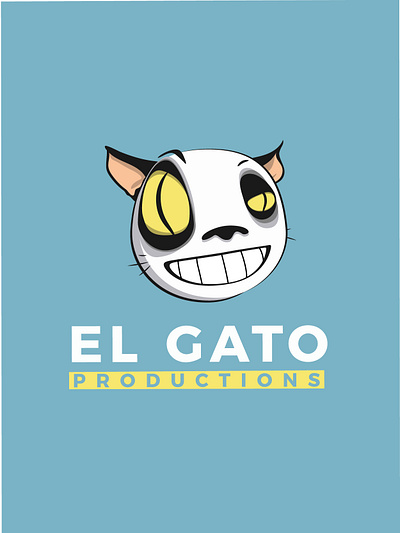 El Gato Productions Logo 2.0 branding cat design flat gato graphic graphic design illustration logo vector woman