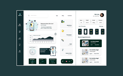 Dashboard_Med-it apollo appointment booking dashboad design doctors illustration medical medical design minimal patients quarantine typography ui uidesign uiux ux web web dashboard web design webdesign