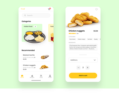 Food Delivery / Cooking App adobexd app cooking food ui ux