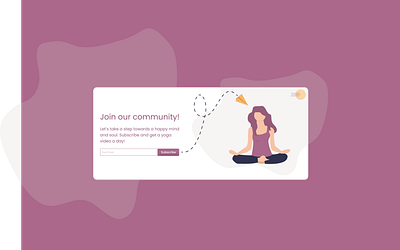 Daily UI 026 - Subscribe dailyui dailyuichallenge day26 design dribbble email figma healthy illustration mindful signup subscribe ui uidesign undraw ux yoga