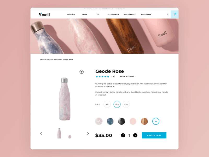 Daily UI #033 – Customize Product 033 challenge clean ui daily 100 challenge daily ui dailyui design product product page site ui uxui