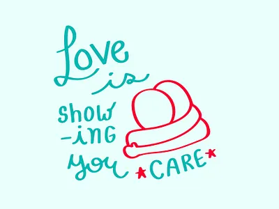 Love Is Showing You Care Print brazil caring colorful colourful dublin feel good freehand hug hugging ireland love lover loving print print design relationship relationships sao paulo touchpad uk