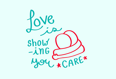 Love Is Showing You Care Print brazil caring colorful colourful dublin feel good freehand hug hugging ireland love lover loving print print design relationship relationships sao paulo touchpad uk