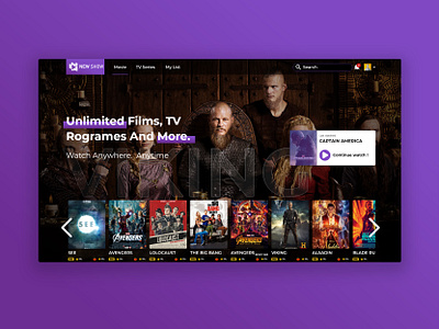 Movie Website concept design graphic image minimal movie movie app simple tv ui ux viking webdesign website xd