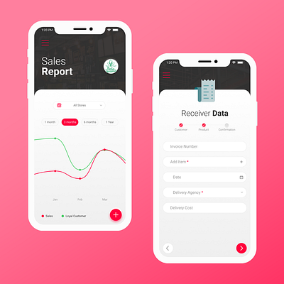 Sales Report App app mobile app mobile design ui ux ui design uiux