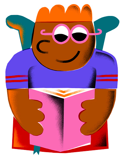 Stay Home & Read character childrens colorful cute editorial editorial illustration flat fun illustration illustration design illustrator kids