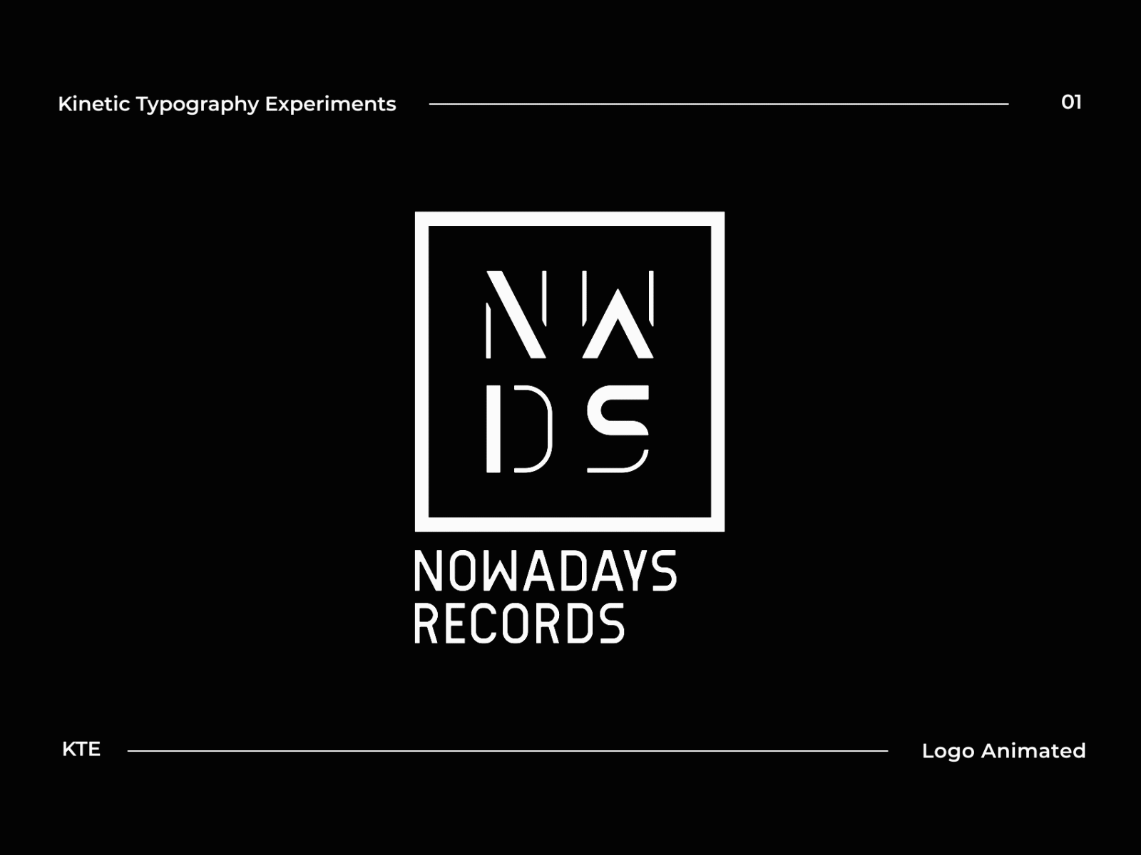 Nowadays Logo - Kinetic Typography Experiments alvaromelgosa artdirection branding design digital design graphicdesign lettering logo motiongraphics typography