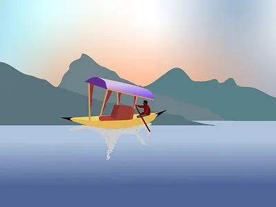 houseboat illustration