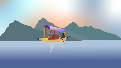 houseboat illustration