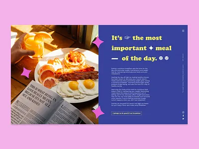 Super Society of Breakfast Eaters Website UI breakfast design food website graphic design typography ui ux webdesign