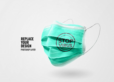 medical mask banner mockup artwork coronavirus covid covid 19 design illustration vector vector illustration