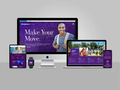 Montgomery College design direction design explorations higher education moodboards responsive website