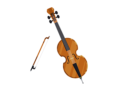 Cello adobe adobe illustrator adobeillustrator cello design flat flatdesign illustration music musical instrument vector vector design vector illustration