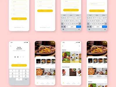 Getfood app UI @app @design @ui @uidesign @uiux @webdesign @prototyping @uiux design @uxdesign app branding ui