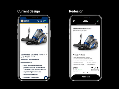 Ecommerce website redesign app dailyui design ecommerce flat minimal mobile nac home product product page redesign store ui ux