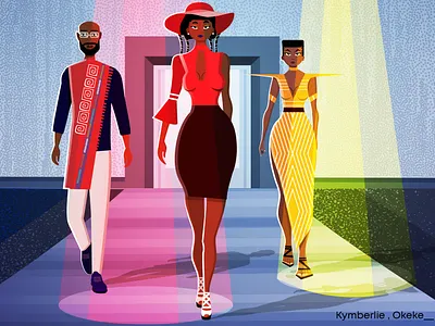 Nairobi Fashion Week african models african models black models catwalk fashion illustration vector