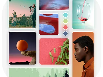Divergent Moodboards app art direction brand branding design minimal mood moodboard style ui