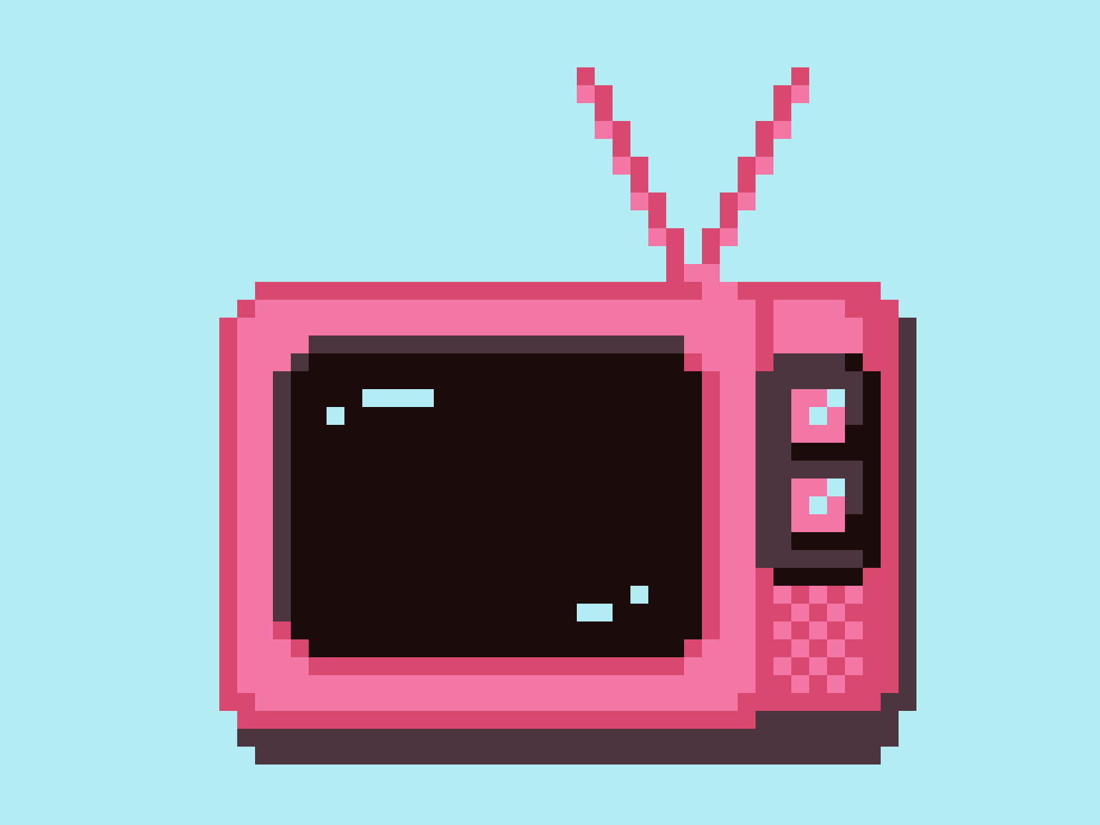 OffonOff – Pixel Animation 8bit animated gif animated pixel art illustration pixel pixel art retro static tv