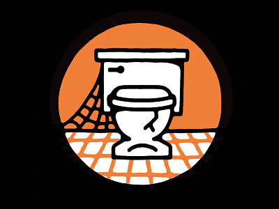 Haunted Bathroom Bumper Sticker bumper sticker icon lettering type