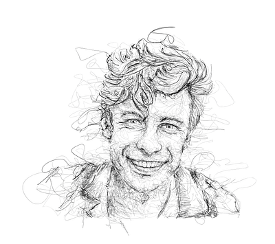 shawn mendes scribble portrait art commission design icon illustration illustrator minimal portrait scribble vector work