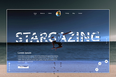 Stargazing Tour Website branding design graphic design illustration tour typography ui design uiuxdesigner web banner web design website website concept website design