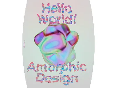 Amorphic Design aftereffects animation blender colorsandfonts design experiment illustration
