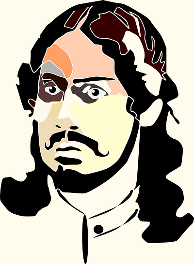 Rabindranath Tagore graphics illustration inkscape