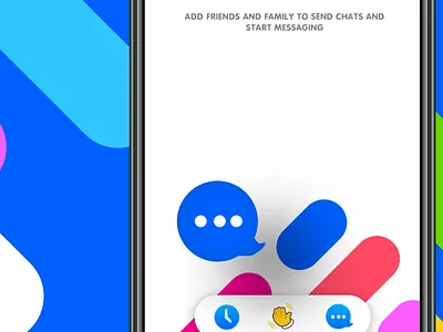 Slap-Empty State Screen (Messages) bright geo ios ios app iphone location logo messaging mobile pop product design social ui