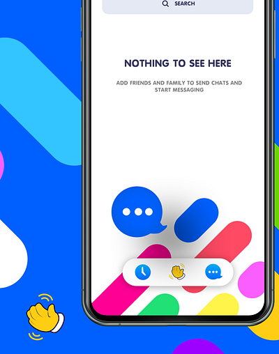 Slap-Empty State Screen (Messages) bright geo ios ios app iphone location logo messaging mobile pop product design social ui