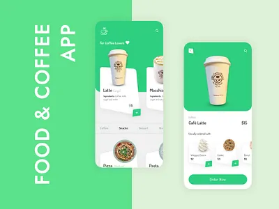 Food & Coffee App app design graphicdesign inspirational design interactive design interface mobileapp ui uidesign ux