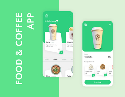 Food & Coffee App app design graphicdesign inspirational design interactive design interface mobileapp ui uidesign ux