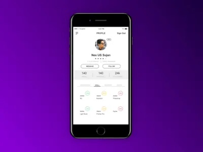 Profile UI Design app dailyui design ui